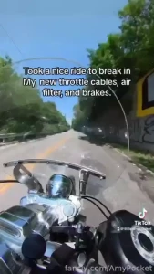 I replaced a lot of shit on my bike needed to take it out for a test