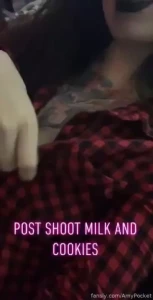 Post shoot milk and cookies