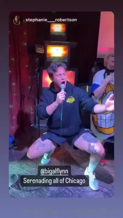 Went out to karoake after my shows in chicago 