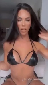 Does this black leather swimsuit look good on me