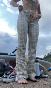 Trying to be sneaky putting my clothes back on in public how d i do part 1