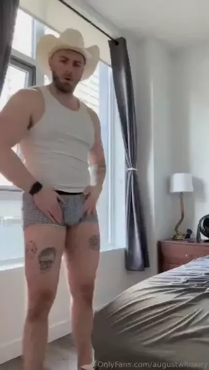 This cowboy s gotta blow his fat load 