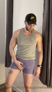 augustwhiskey - Watch me bust a thick nut as i smell my musky underwear from the gym 