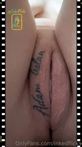 Healed pussy tattoo