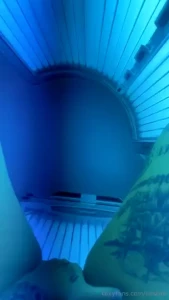 Hehehe i love my alone time in the tanning beds