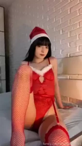Christmas lingerie young fishnets pussy smallboobs egirl teen 18