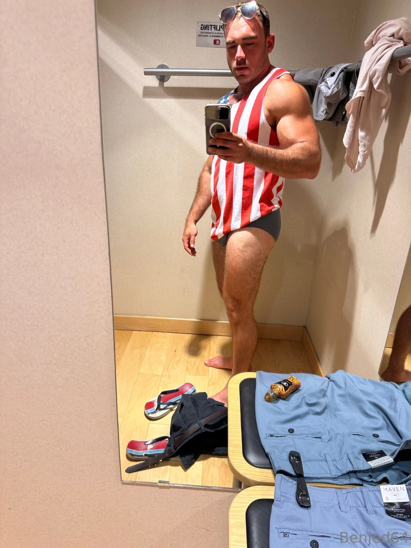 Changing room benjed bought the shorts not the tank and someone bought part 1 