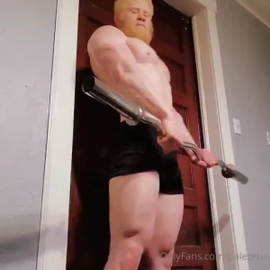 Zeus has the best arms biceps triceps forearms pumped wrist curls