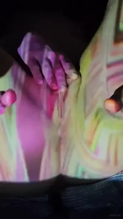 Do you like the way my pussy looks in the pretty lights all thanks to 