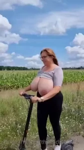 I m riding an e-scooter for the first time and it s just great the