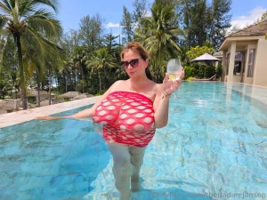 Photos with red fish net follow