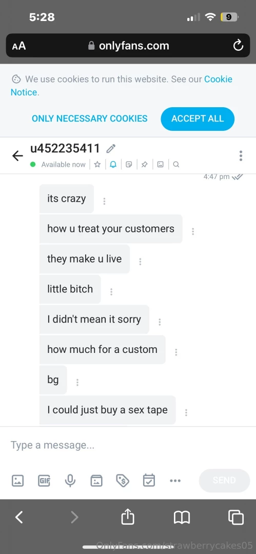 I do not tolerate this behavior if you cross my boundaries and i don t 