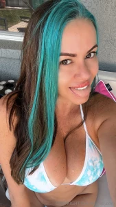 This teal streak matches my mood naughty with a pop of fun