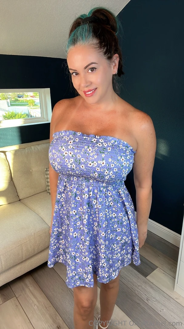 Summer time hair up sundress like if you love the vibe 