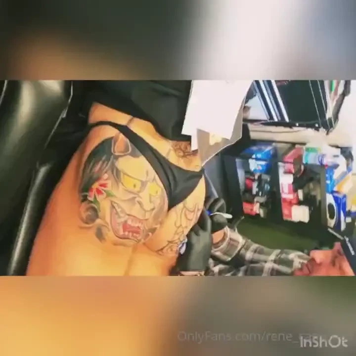 So i had an all day sitting getting my right glute tattooed today the 