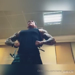 Some muscle posing at the gym in dubai