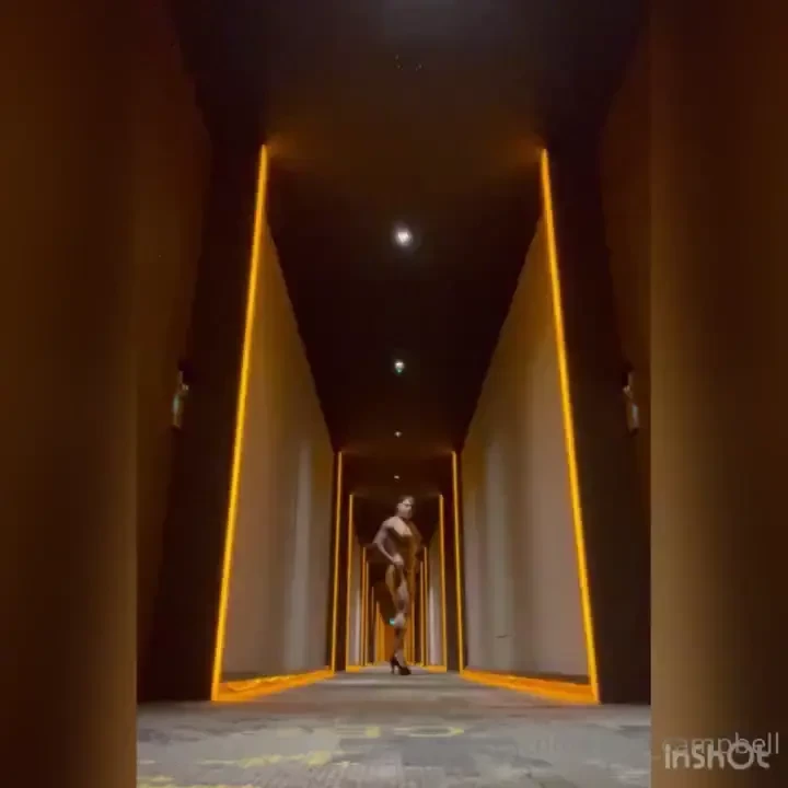 I couldn t resist doing a little video in the hallway at the hotel 
