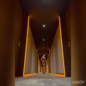 I couldn t resist doing a little video in the hallway at the hotel