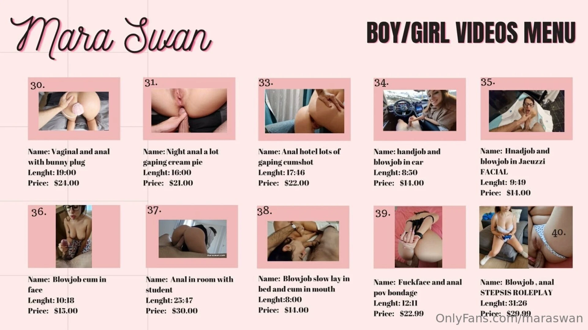 Be quick i m doing 3 for 2 on all my videos baby cheapest is free pick 
