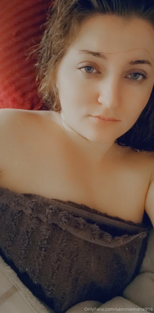 Relaxing in bed with nothing but a towel on after a steamy hot shower 