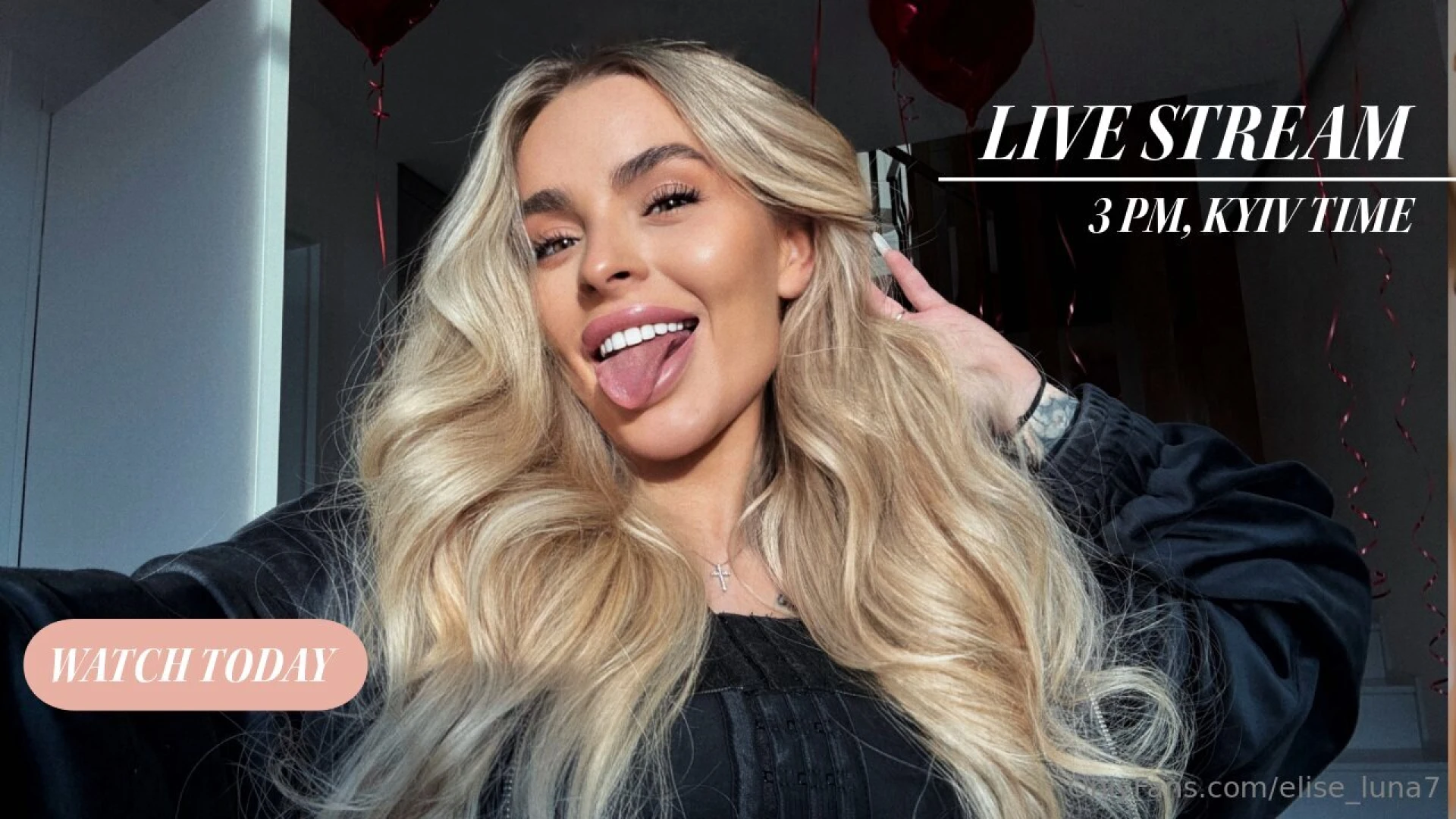 The wait is over babes i m finally going live today at 3 pm kyiv time 