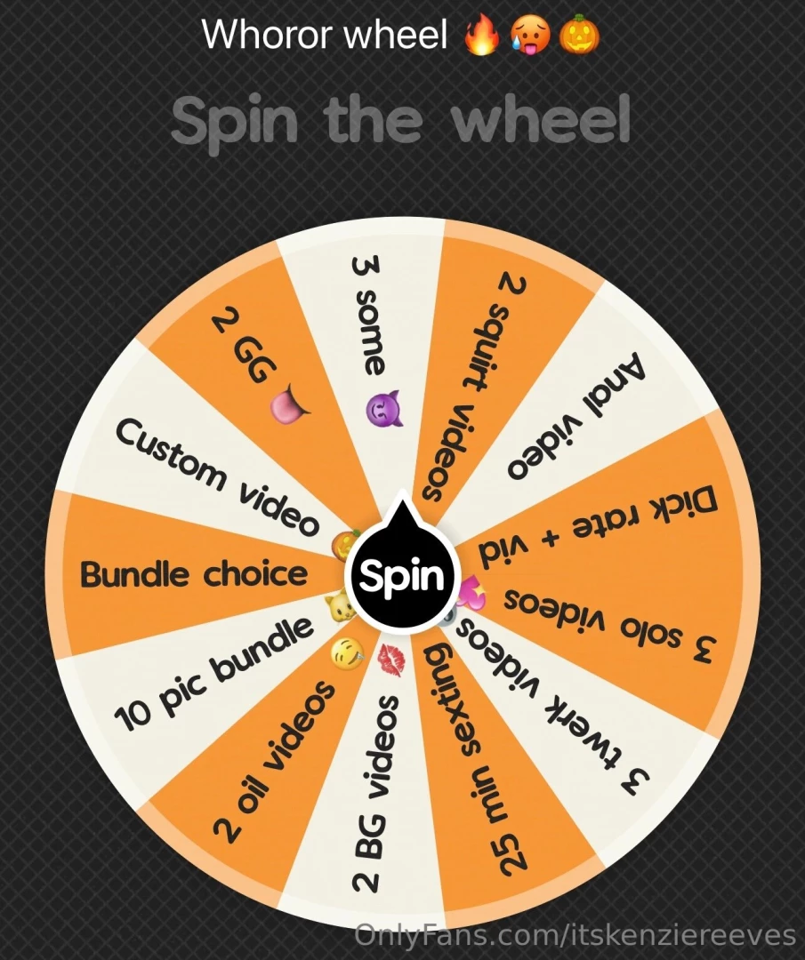 New whoror wheel win a custom video so many new sexy prizes simply 