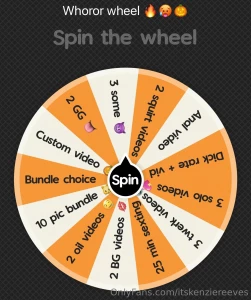 New whoror wheel win a custom video so many new sexy prizes simply