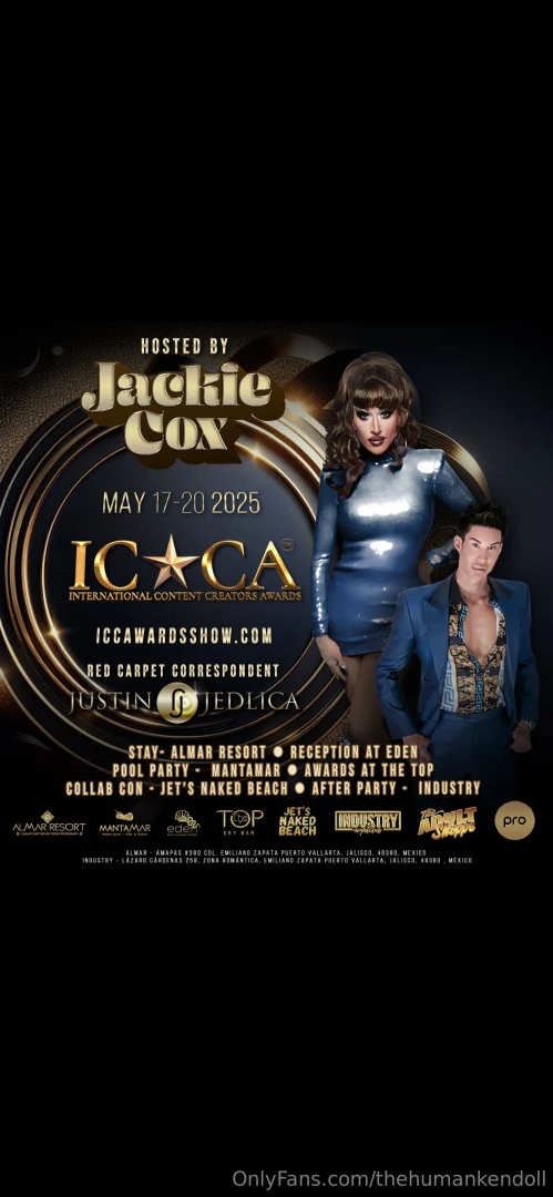 Im going to be co-hosting the international content creator awards in 