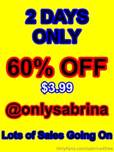 Join me now onlysabrina only giving this page this sale lots of deals