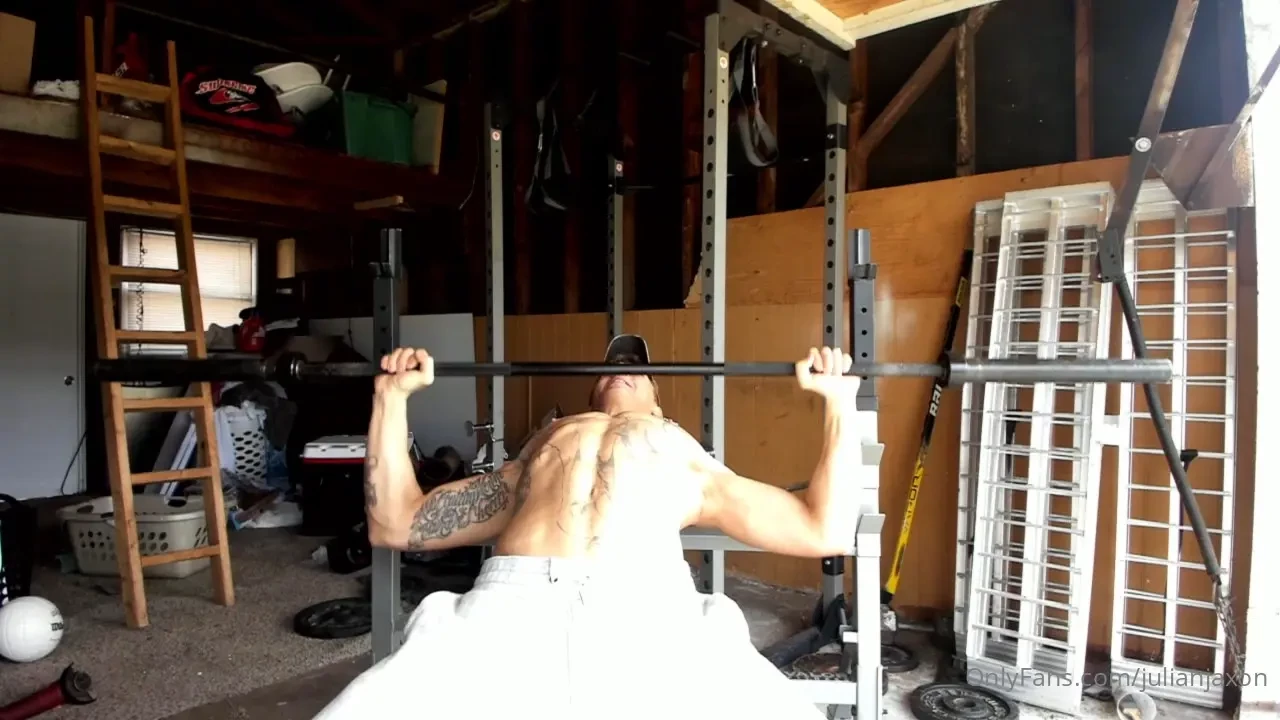 Garage workout and flex 