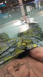 Bored and horny in the gym pool though i d have some fun
