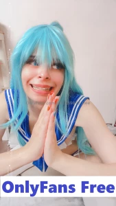 Happy new year we go first with aqua in on of my best cosplay lewd part 1