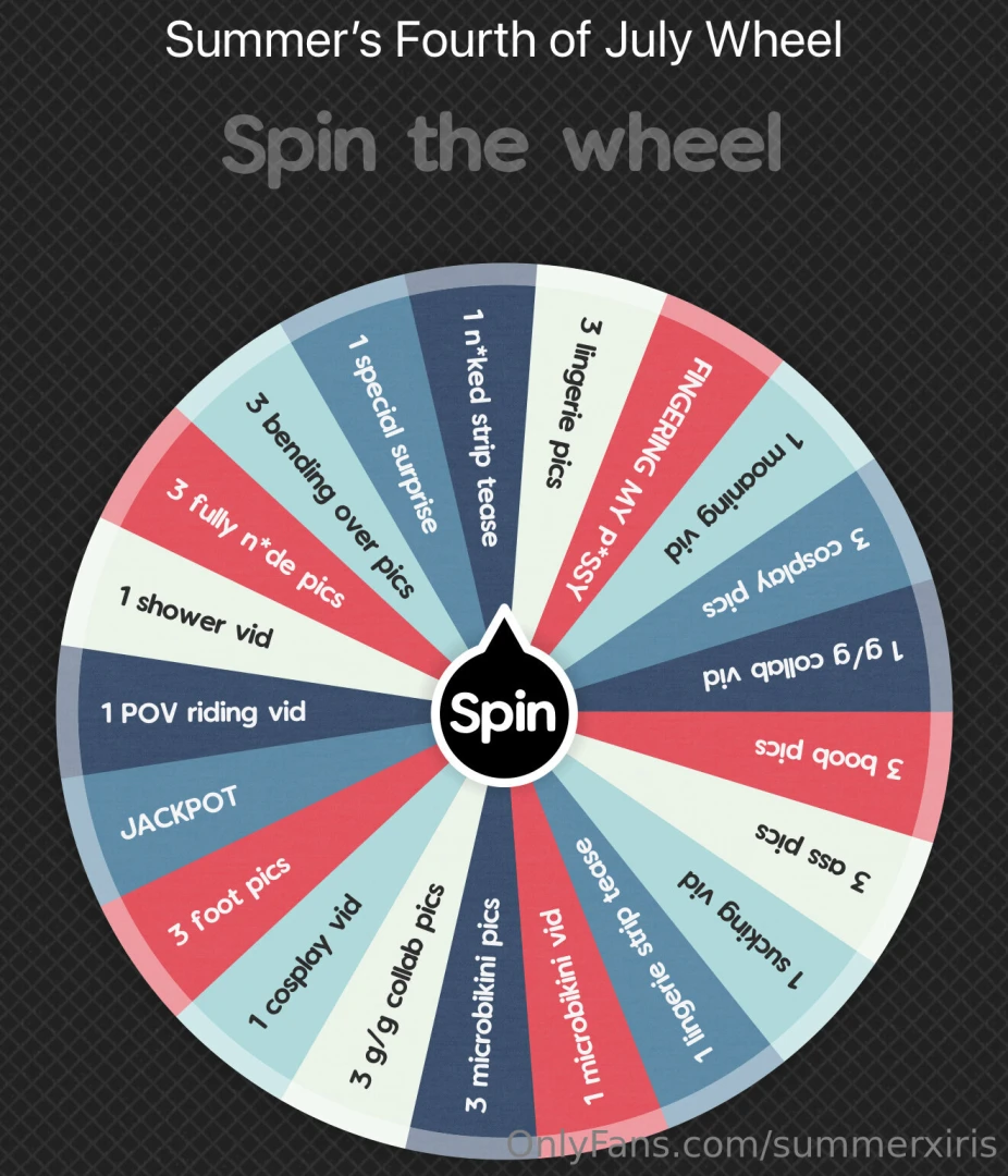 Fourth of july spin the wheel here s what s up for grabs hot ass 