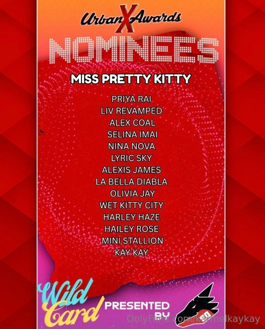 Hi babes so i m happy to announce i ve been nominated for urban x 