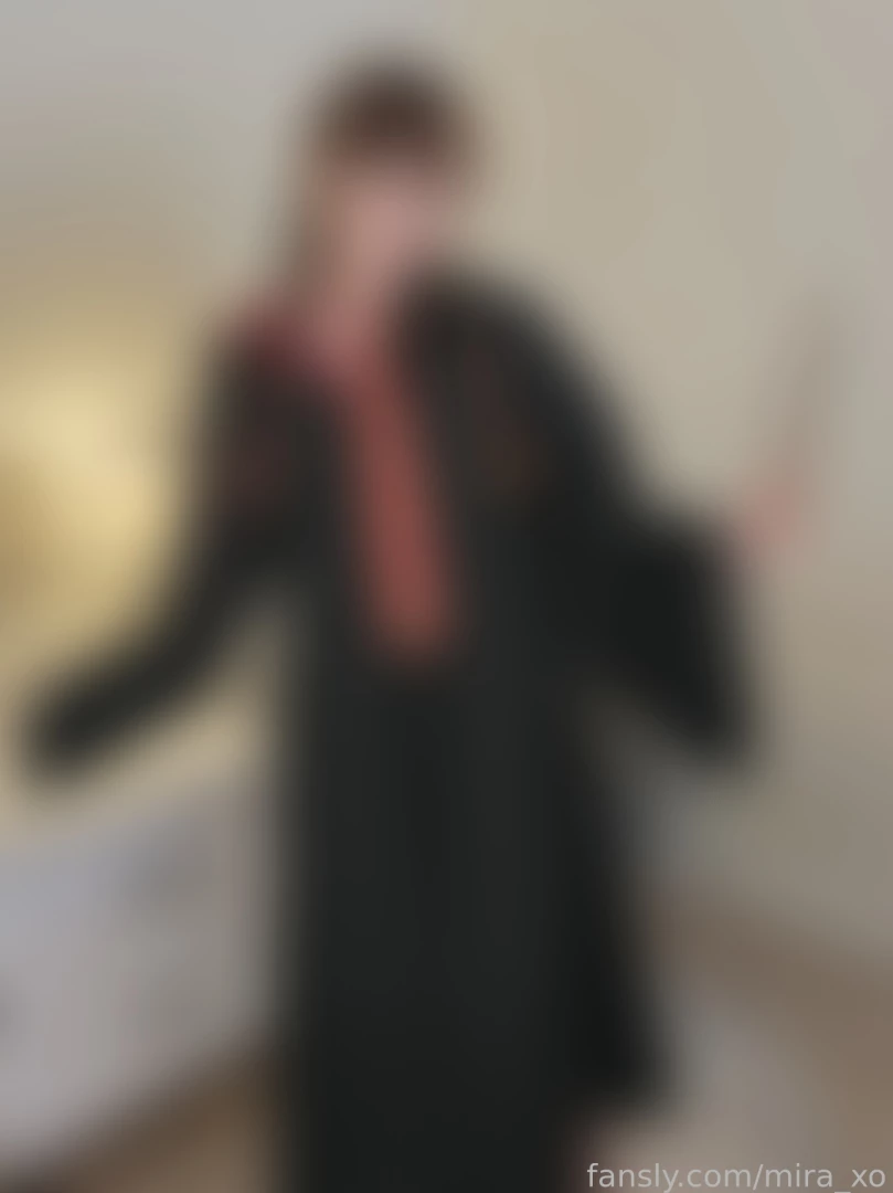 Stripping out of my hogwarts uniform for you cosplay photo set 