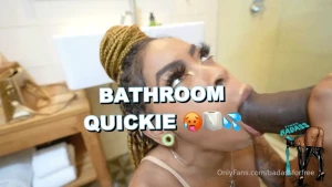 Bathroom quickie we were getting ready to go out but he couldn t keep