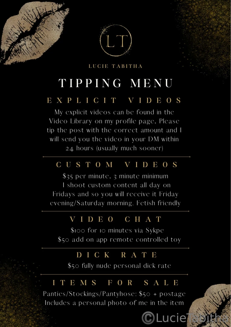 I have updated my tipping menu and i am now offering video calls for part 1 