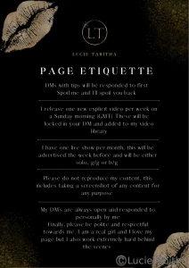 I have updated my tipping menu and i am now offering video calls for