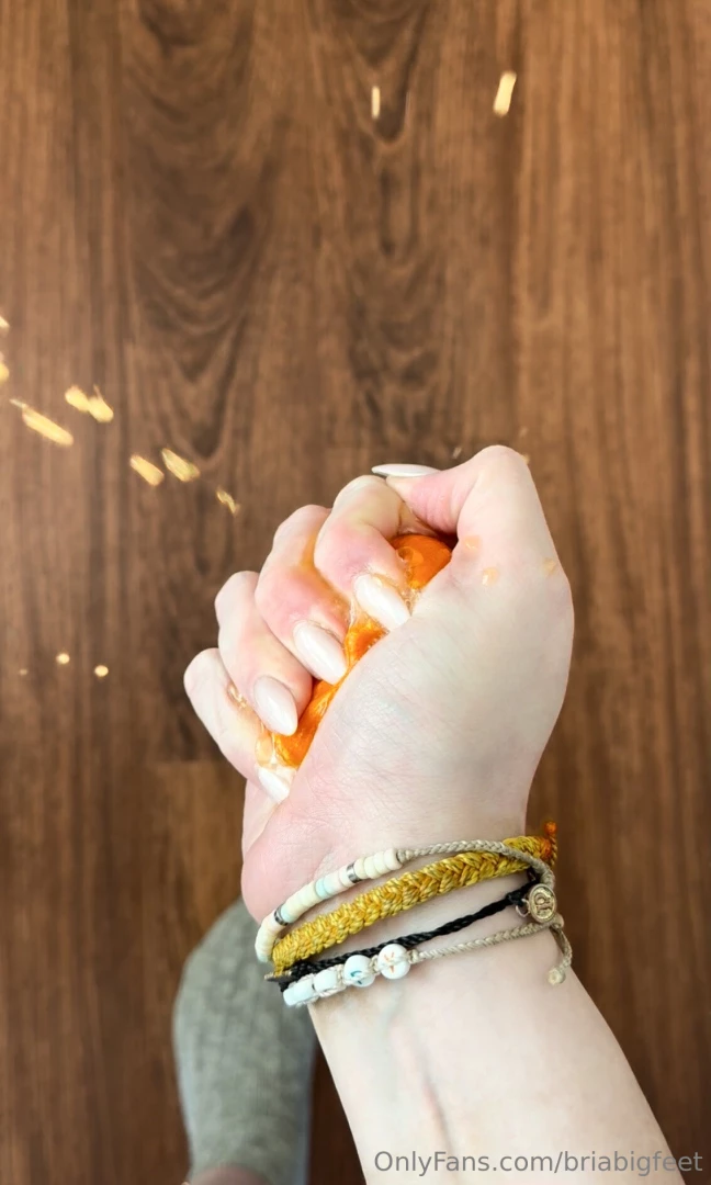 Crushing fruits and veggies using my massive hands and sometimes feet part 1 