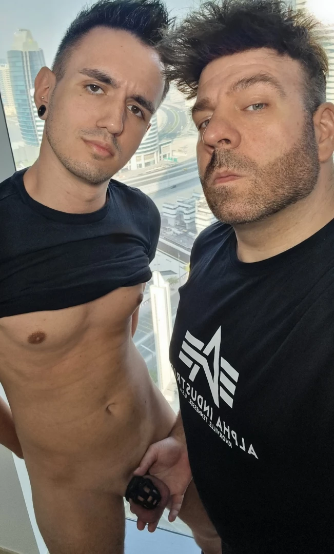 The slaveboy s cock is always in a chastity it is no different during 