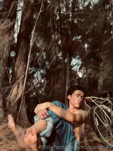 Feet amp pits outdoor jerk off vid in the 3rd slide part 1