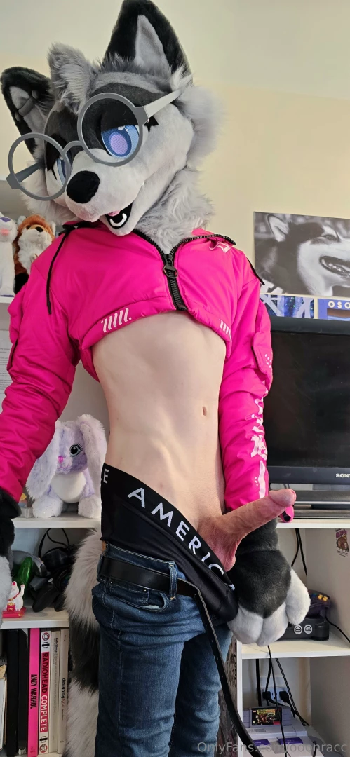 Nothing to see here just your average nerdy raccoon 