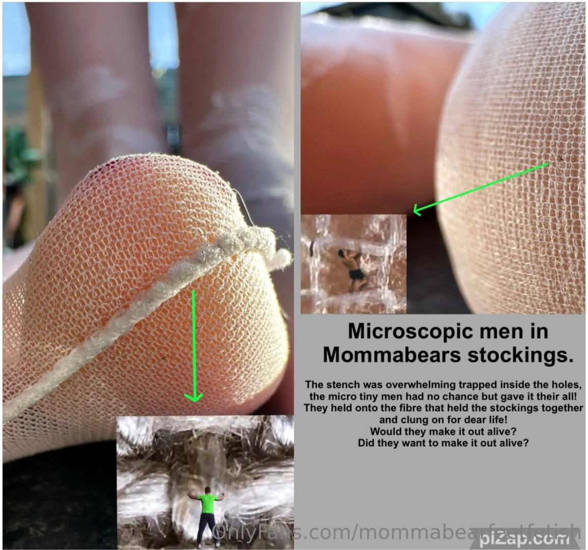 Microscopic tinies in mommabears stockings 