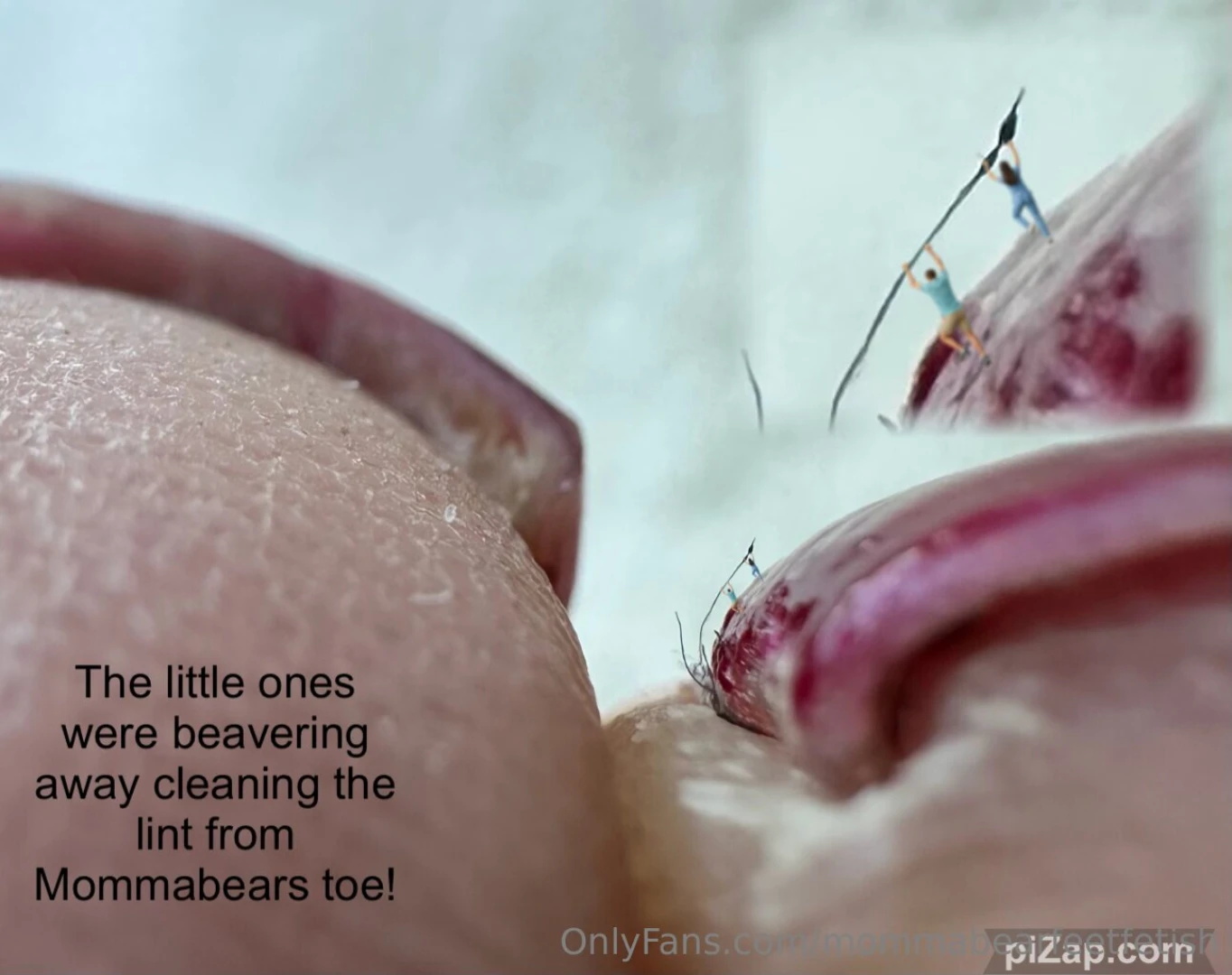 Little did mommabear know what was lurking about on her toes the super 