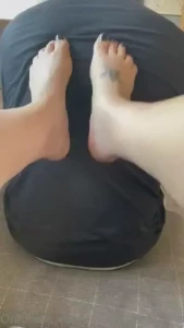 To see me massage his back barefoot and bare back and loads for prints