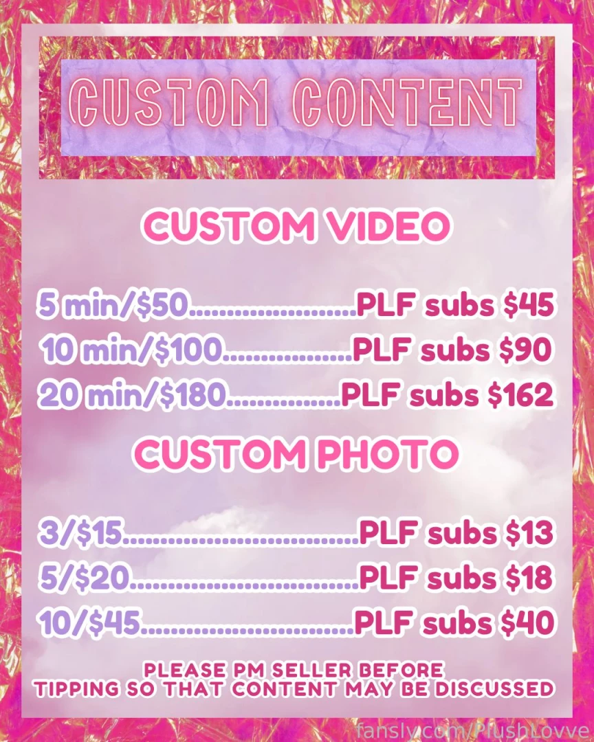 Updated menu menu private daddy babygirl custom customcontent sexting 
