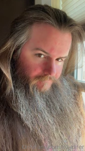 Freshly straightened beard