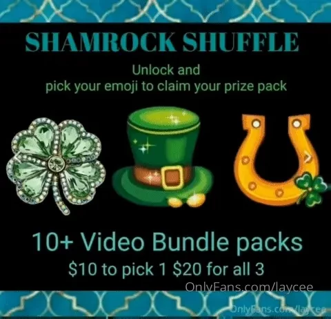 10 videos in every surprise bundle pack pick the shamrock hat or 