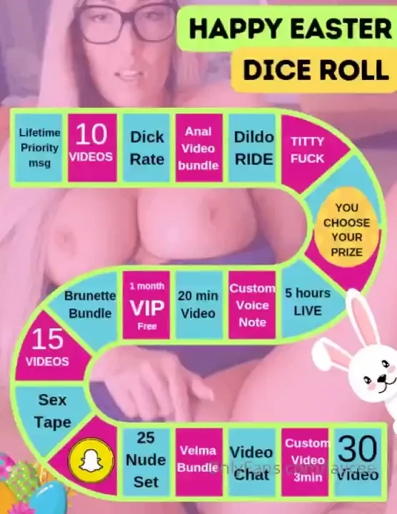 Happy easter baby -- i made us a fun new dice game to play and every 