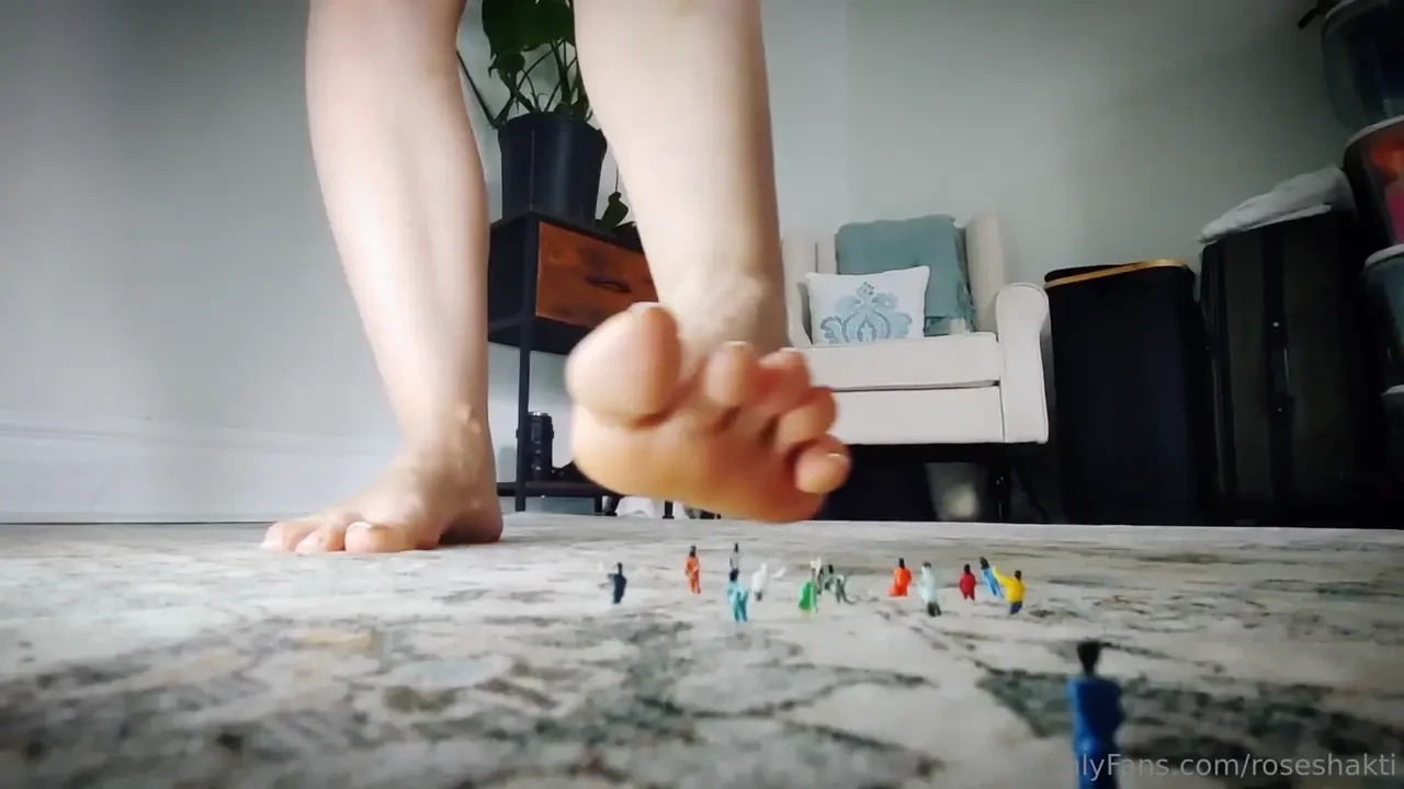 Giantess sits on tiny group she let s you watch as she demolishes an 